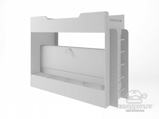 Кровать двухъярусная с диваном "Ричи" (Венге/Бел.дуб/Велюр Рим №1) EsandwichK-11