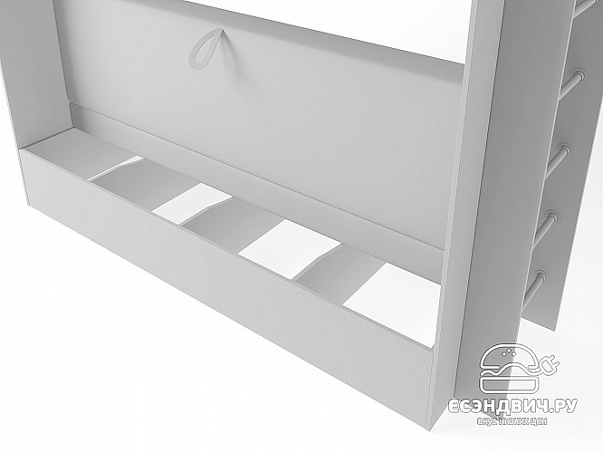 Кровать двухъярусная с диваном "Ричи" (Венге/Бел.дуб/Велюр Рим №1) EsandwichK-11