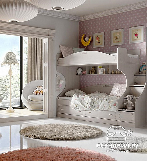 Кровать 2-х ярусная "Ариэль"(Лиственница Сибиу с рис.)/TryT-280.11.01