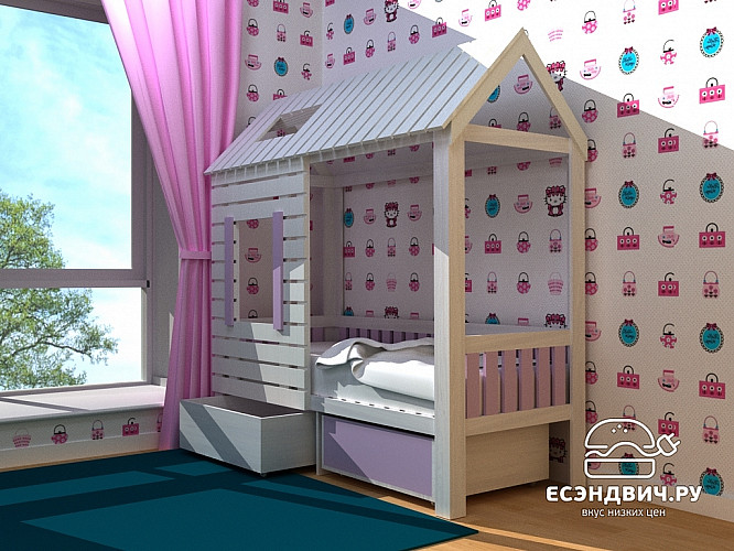 Ящик для кровати "Элис" (Анкор белый) D/Am