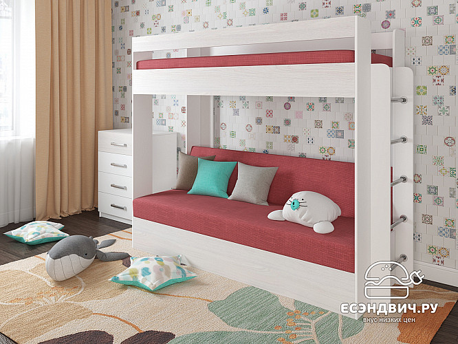 Матрац с чехлом 80*190*10 "Лаворо" (ППУ) (Велюр Shaggy Mauve (AT))