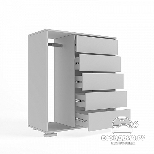 Комод-шкаф прав. "Лаворо" (Орех итальянский/Орех итальянский) D_Np