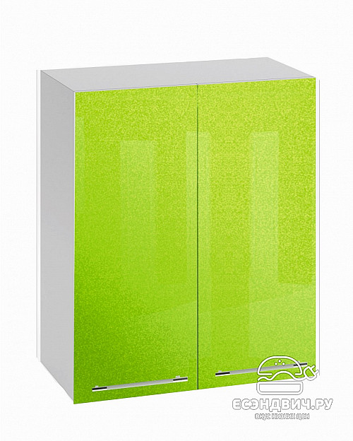 Шкаф 600 "Лакрима" (МДФ металлик) (Зеленый) /DSV/Olv/П600