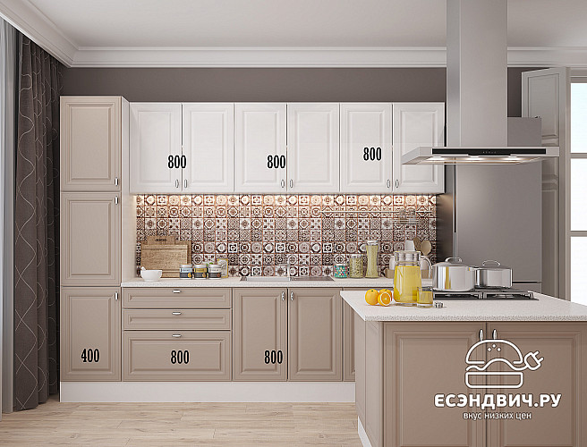 Тумба 60 (3ящ.) со столеш."Форд" (МДФ ) (Белый Софт) /Gnt/Ev/М22ст