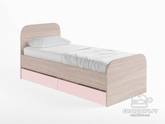Ящик для кровати 800 "Лаворо" (Анкор светлый/Розовый кварц) D_Isl