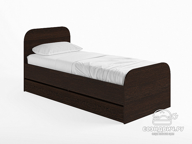 Кровать 800 "Лаворо" (Венге/Венге) D_Isl