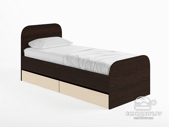 Кровать 800 "Лаворо" (Венге/Венге) D_Isl