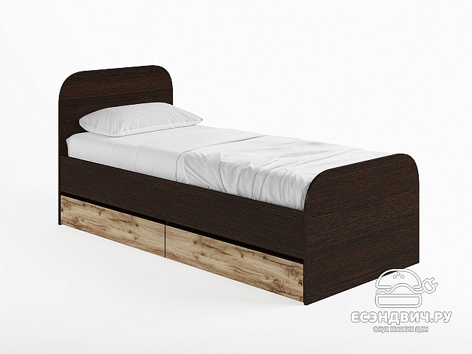 Кровать 800 "Лаворо" (Венге/Венге) D_Isl