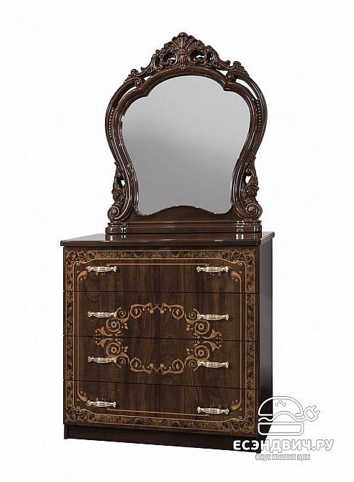 Спальный гарнитур 4 предм. 3ств./1600 "Клео" (МДФ) (Караваджо глянец/Бархат/Патина/Шелкография/Лак) UgPt/7