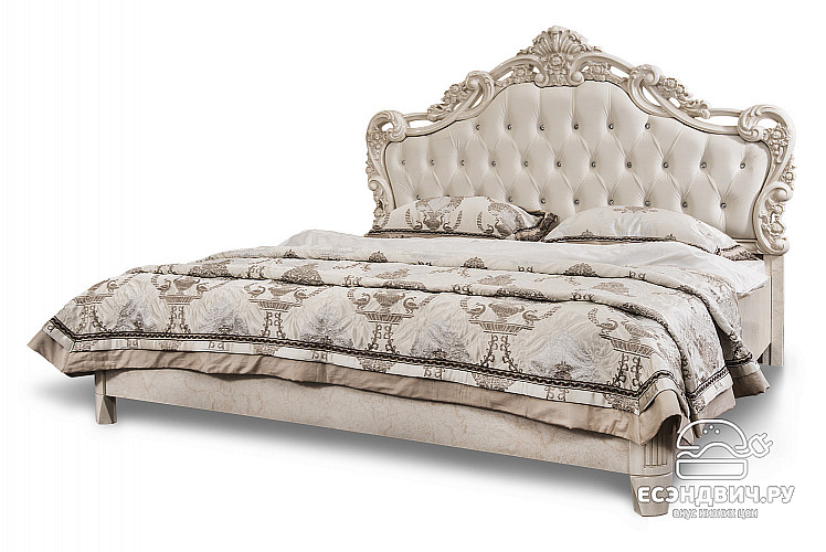 Спальный гарнитур 3 предм. (180) "Клео" (МДФ) (Корень крем глянец/Патина/Шелкография/Лак) UgPt/4