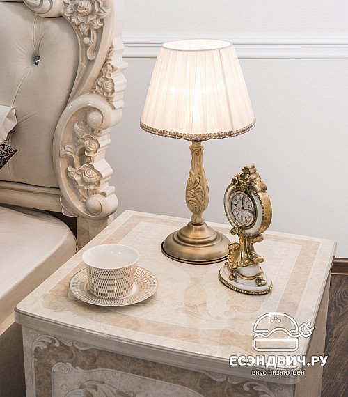 Кровать 1800 "Клео" (МДФ) (Корень крем глянец/Бархат/Патина/Шелкография/Лак) UgPt