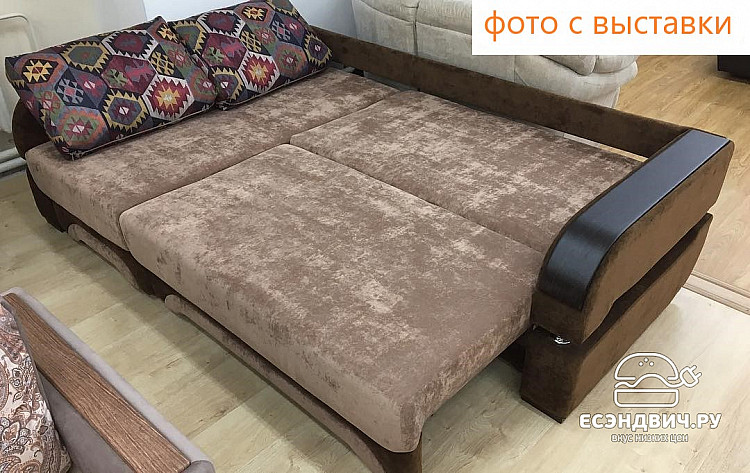 Диван угловой (универс.угол) Диего (Рогожка Garcia Ash (AT)/Рогожка Garcia Ash (AT)/МДФ Венге