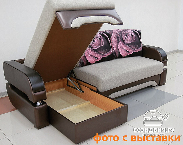 Диван угловой (универс.угол) Диего (Рогожка Savana Latte (AT)/Рогожка Savana Latte (AT)/МДФ Венге