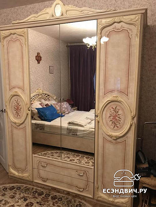 Спальный гарнитур 6 предм. "Виктория" (МДФ) (Бежевый  глянец/Шелкография) Dm/Rz