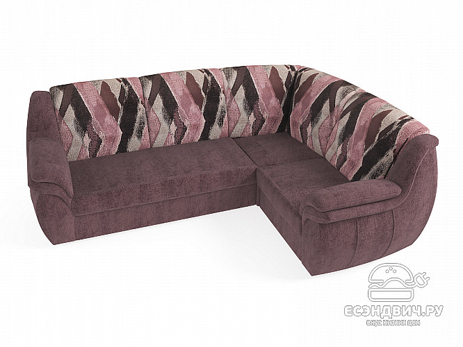 Диван угловой Дакота (Рогожка Garcia Dimrose (AT)/Жаккард Granby Java (AT)