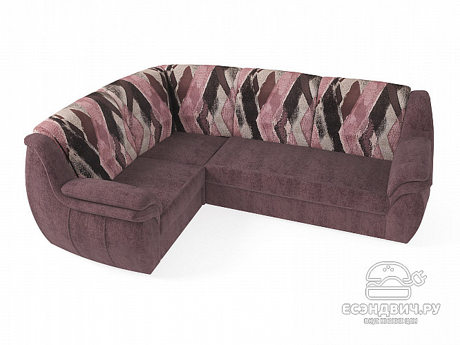 Диван угловой Дакота (Рогожка Garcia Dimrose (AT)/Жаккард Granby Java (AT)