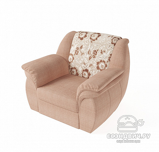Кресло Дакота (Велюр Shaggy Desert (AT)/Жаккард Edem Sand (AT)