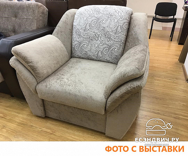 Кресло Дакота (Велюр Shaggy Desert (AT)/Жаккард Edem Sand (AT)