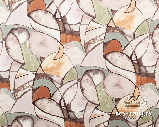 Диван клик-кляк Loft (Принт Fleur Mocca (AT)/Велюр Vital Aloe (AT)