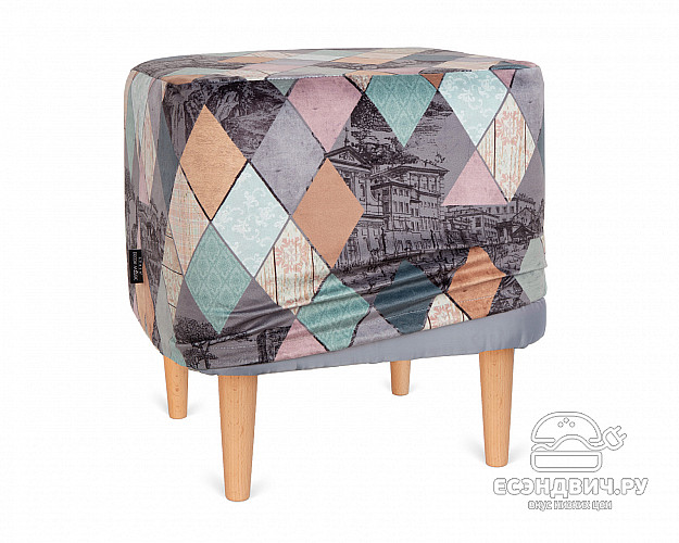 Банкетка квадро "Эмбер" (UNGARO MOTIVE/Бук) -Arb/Аз