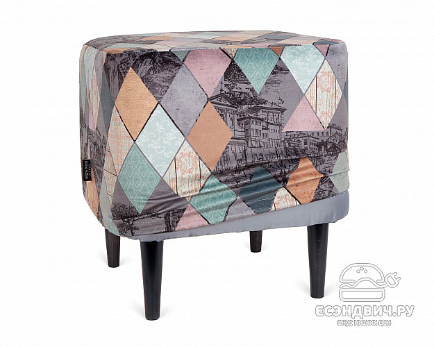 Банкетка квадро "Эмбер" (UNGARO MOTIVE/Венге) -Arb/Аз