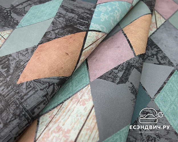 Банкетка квадро "Эмбер" (UNGARO MOTIVE/Венге) -Arb/Аз