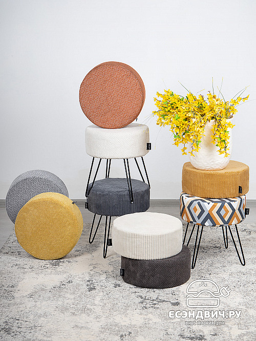 Банкетка ferro "Эмбер" (CITUS UMBER/Металл черный) -Arb/Мт