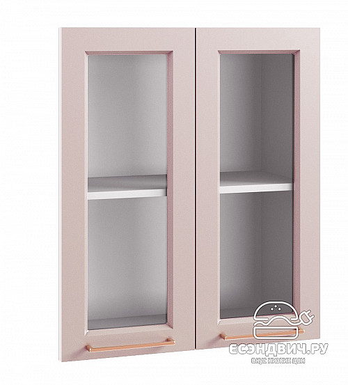 Фасад от Шкаф 600 "Йорк" (МДФ) (Роза/Стекло) /DSV/Kv/ПС600