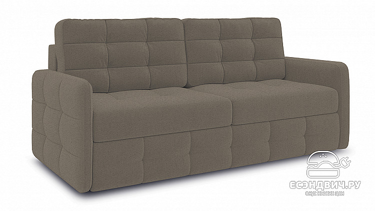 Диван slim "Леон" (Рогожка Neo 04 светло-коричневый)-Tr-Рс/Sl