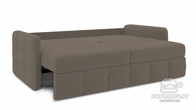 Диван slim "Леон" (Рогожка Neo 04 светло-коричневый)-Tr-Рс/Sl