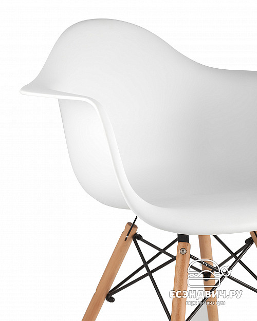 Стул eames W "Дэнвер"(Пластик Белый/Дерево)/SG/DAW