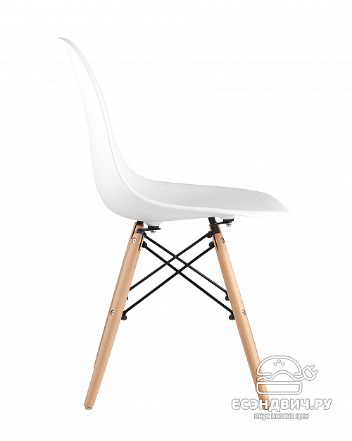 Стул eames "Дэнвер" (Пластик Белый/Дерево)/SG/DSW