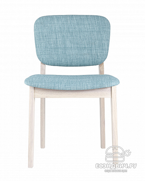 Стул "Флай" (Рогожка Голубая/Дерево цвет Беленый дуб)/SG/Fr