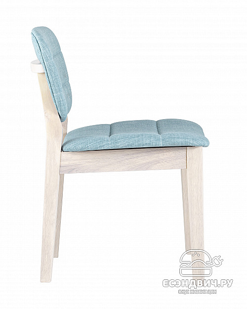 Стул "Флай" (Рогожка Голубая/Дерево цвет Беленый дуб)/SG/Fr