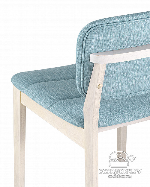 Стул "Флай" (Рогожка Голубая/Дерево цвет Беленый дуб)/SG/Fr