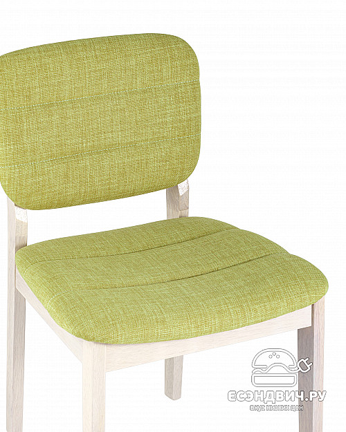Стул "Флай" (Рогожка Салатовая/Дерево цвет Беленый дуб)/SG/Fr