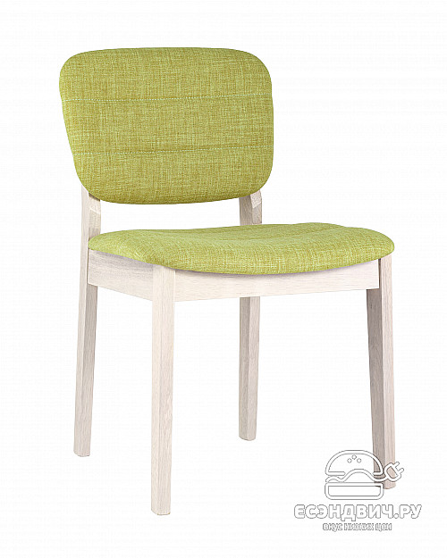 Стул "Флай" (Рогожка Салатовая/Дерево цвет Беленый дуб)/SG/Fr