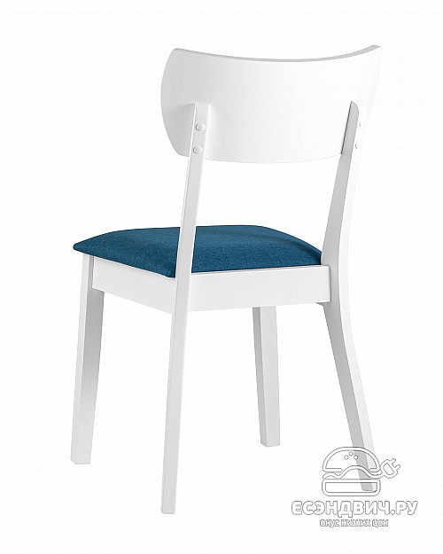 Стул "Джойс" (Рогожка Синяя/Дерево цвет Белый)/SG/Tms