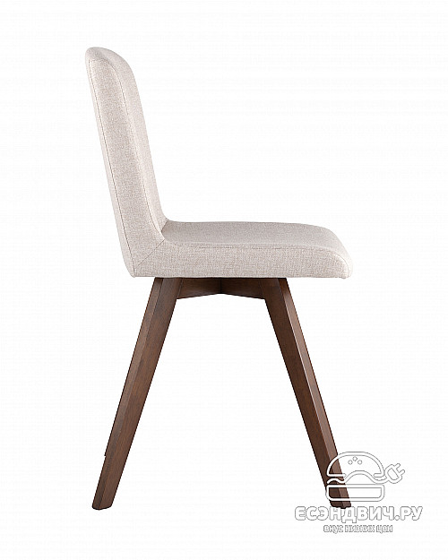 Стул "Марли" (Рогожка Светло-серая/Дерево цвет орех)/SG/Mrt