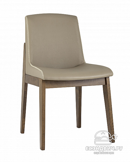 Стул "Нильс" (Экокожа Бежевая/Дерево цвет Орех)/SG/Lk