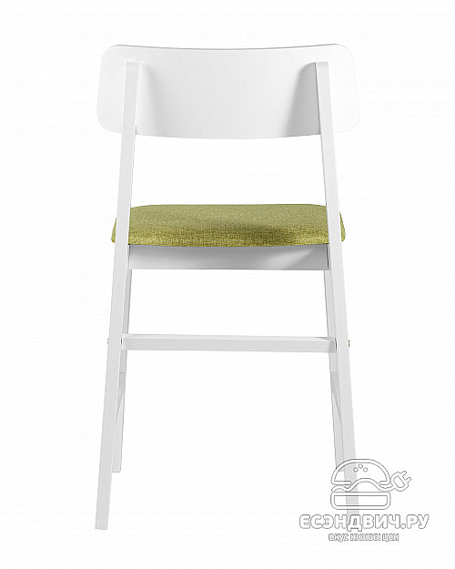 Стул "Соло" (Рогожка Оливковая/Дерево цвет белый)/SG/Od