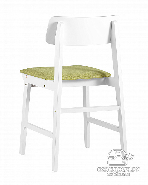 Стул "Соло" (Рогожка Оливковая/Дерево цвет белый)/SG/Od