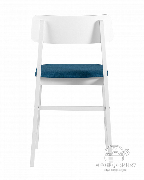 Стул "Соло" (Рогожка Синяя/Дерево цвет белый)/SG/Od