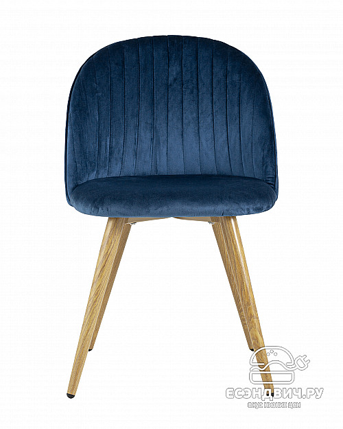 Стул stripe "Саймон" (Велюр Голубой/Металл имитация дерева)/SG/Ln