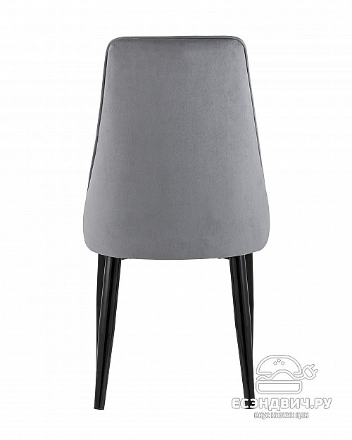 Стул "Ларс" (Велюр Серый/Металл Черный)/SG/Lrg