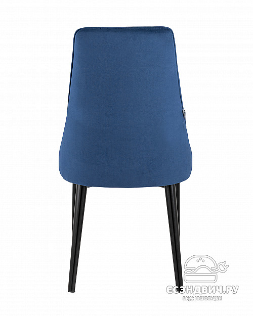 Стул "Ларс" (Велюр Синий/Металл Черный)/SG/Lrg