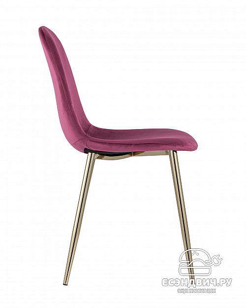 Стул "Лора" (Велюр Бордо/Металл цвет Золото)/SG/Vl