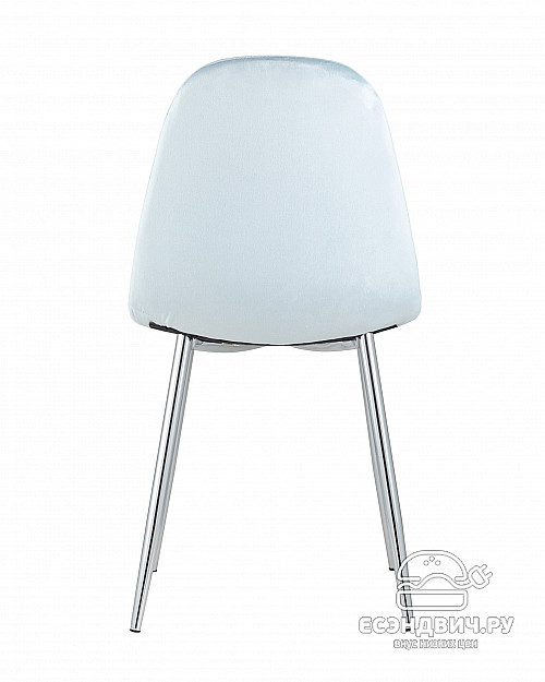 Стул "Лора" (Велюр Пыльно-голубой/Металл цвет Хром)/SG/Vl