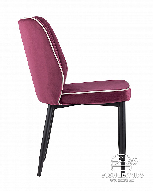 Стул "Райан" (Велюр Бордовый/Металл Черный матовый)/SG/Lrn