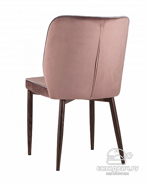 Стул "Райан" (Велюр Пыльно-розовый/Металл имитация дерева)/SG/Lrn